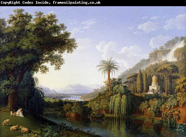 Jacob Philipp Hackert Landscape with Motifs of the English Garden in Caserta